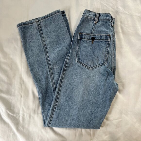 J Galt High Waist Light Wash Wide Leg Cotton Denim Jeans | Size S - Picture 6 of 6